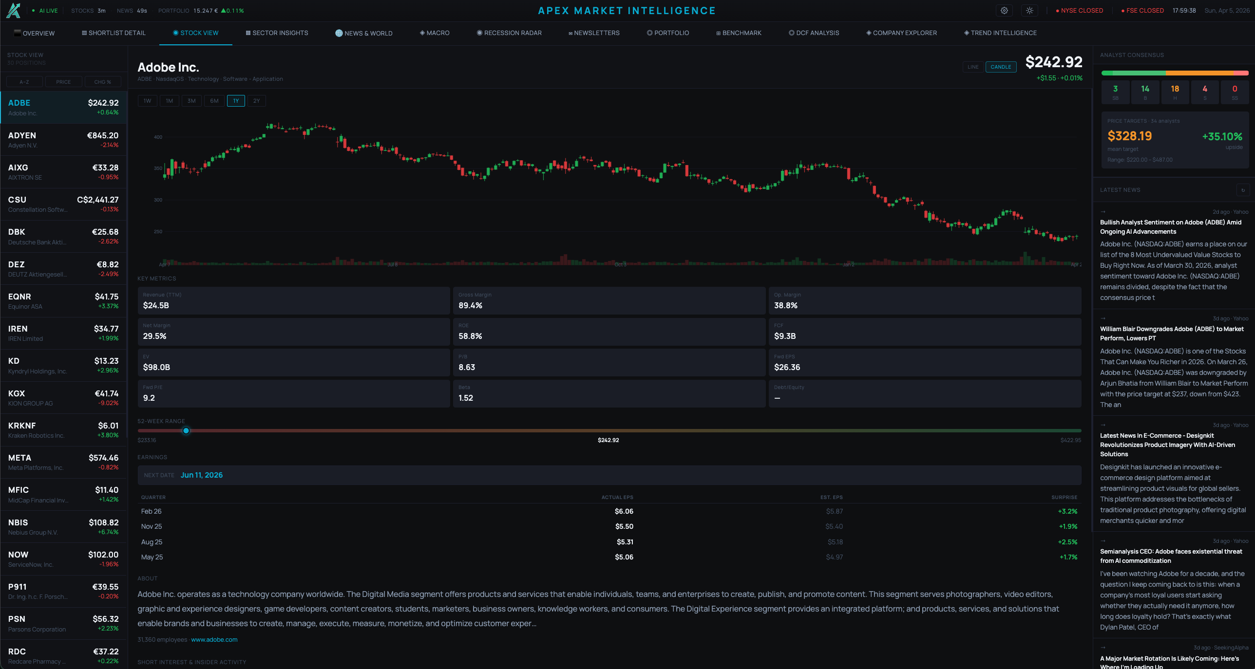 Stock Viewer screenshot